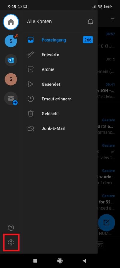 Microsoft Outlook App Android Kontakte Synchronisieren DVision